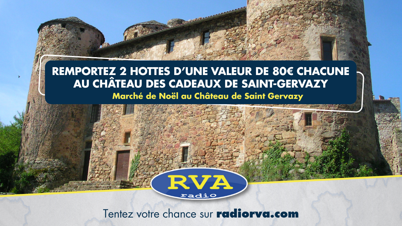 Remportez 2 hottes d’une valeur de 80€ chacune au Château des Cadeaux de Saint-Gervazy ! Remportez 2 hottes d’une valeur de 80€ chacune au Château des Cadeaux de Saint-Gervazy !