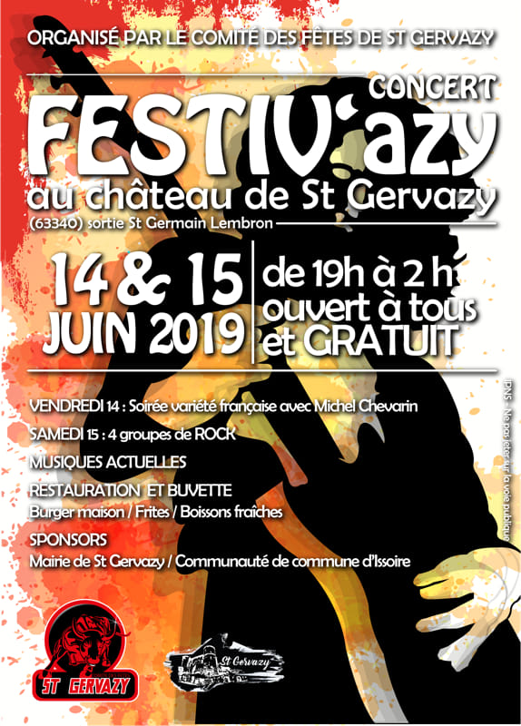 FESTIV'AZY - FESTIVAL DE MUSIQUE à ST GERVAZY 63 FESTIV'AZY - FESTIVAL DE MUSIQUE à ST GERVAZY 63