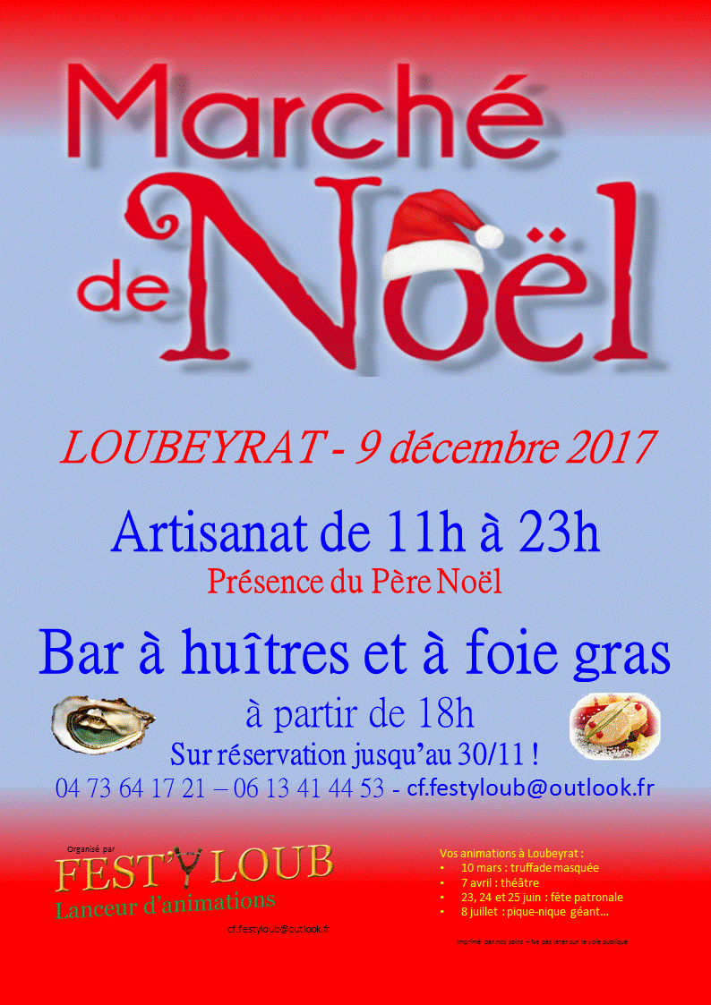 Loubeyrat : Marché de Noël Loubeyrat : Marché de Noël