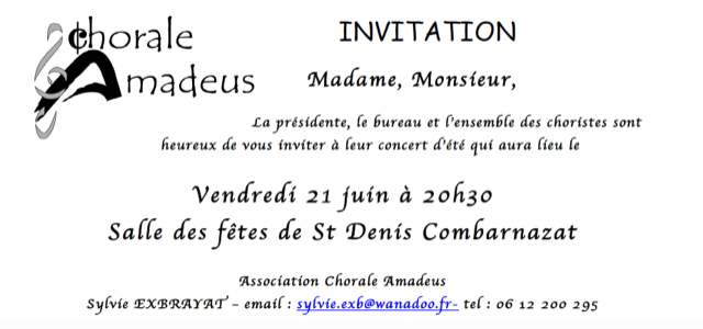 St Denis Combarnazat : Concert St Denis Combarnazat : Concert