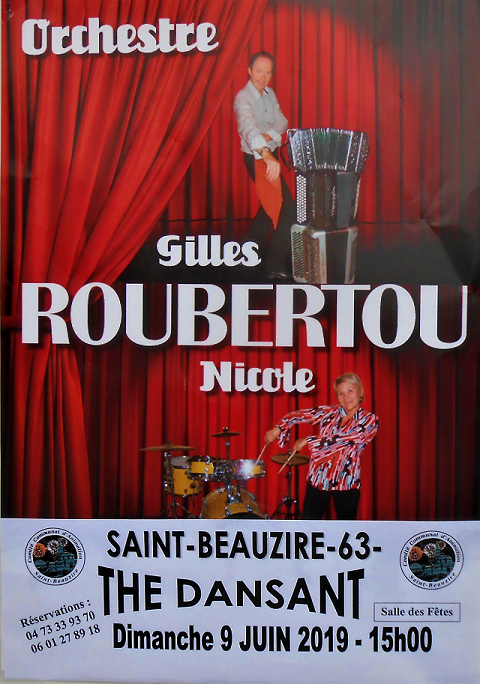 THE DANSANT A SAINT-BEAUZIRE 63 DIMANCHE 9 JUIN THE DANSANT A SAINT-BEAUZIRE 63 DIMANCHE 9 JUIN