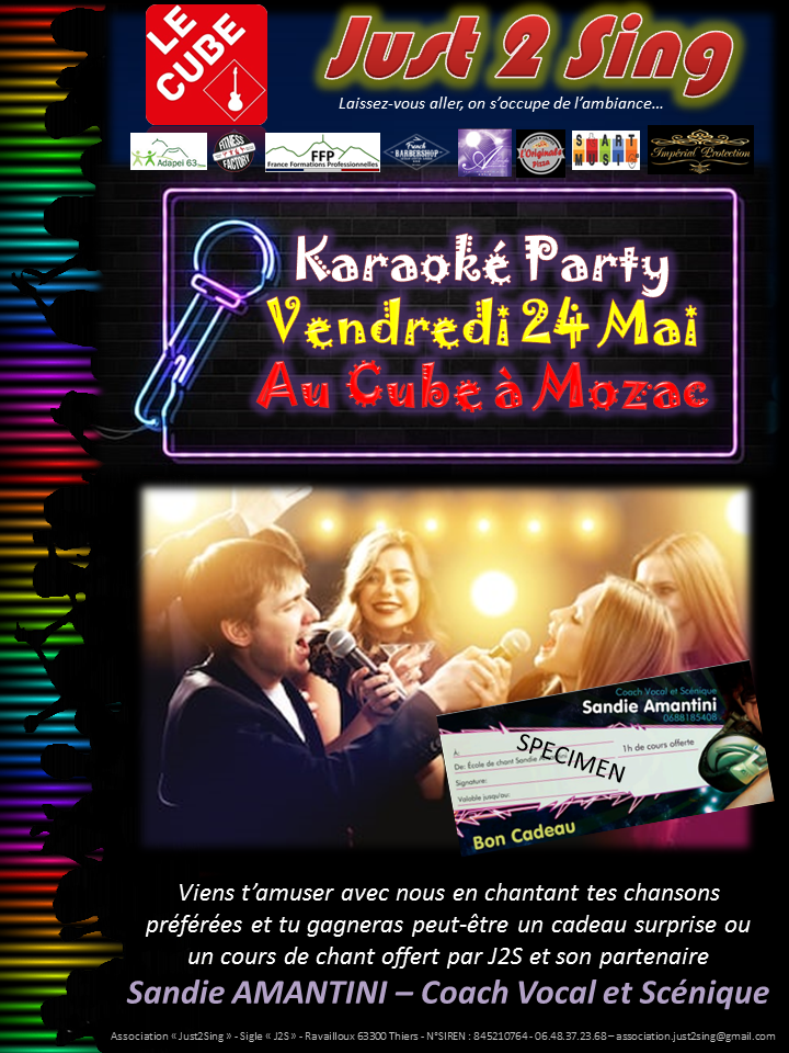Karaoké Party avec J2S au Cube à Mozac ! Karaoké Party avec J2S au Cube à Mozac !