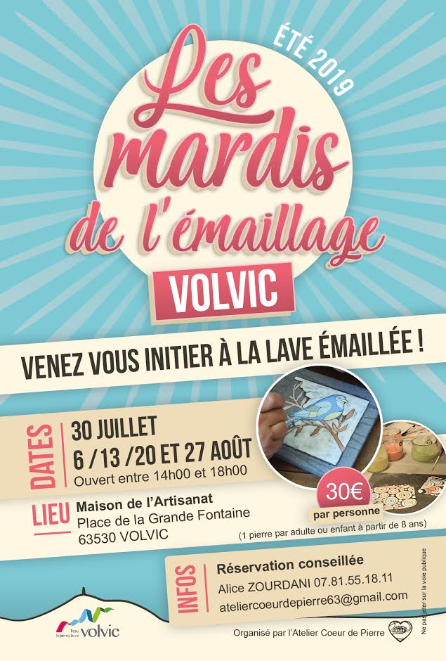 Volvic - les mardis de l'émaillage Volvic - les mardis de l'émaillage