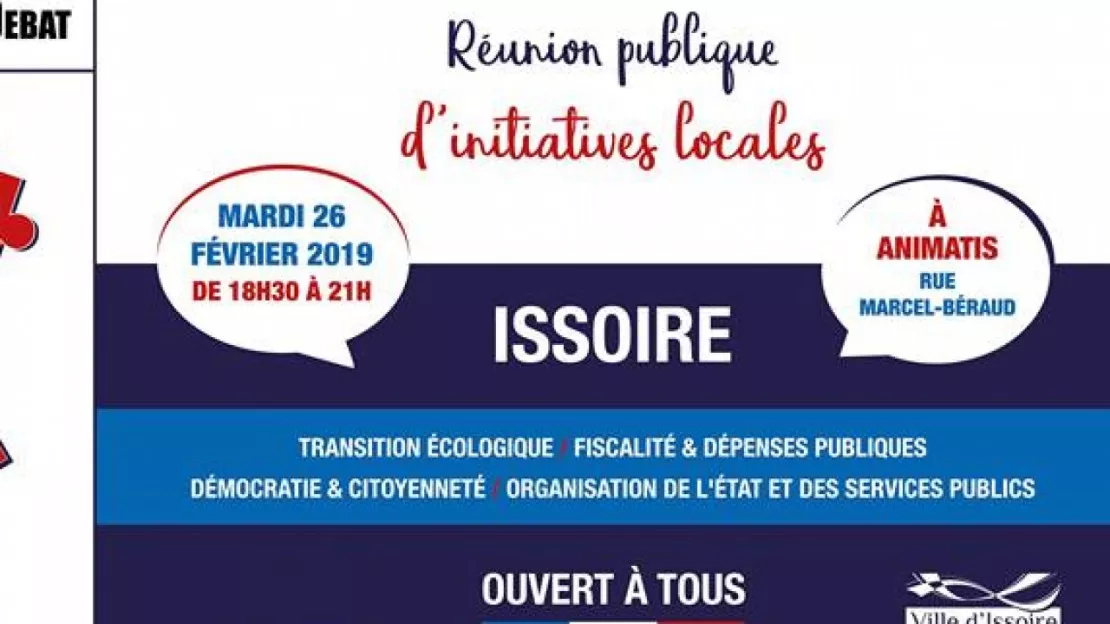 isssoire : Grand Débat / Réunion publique d'initiatives locales