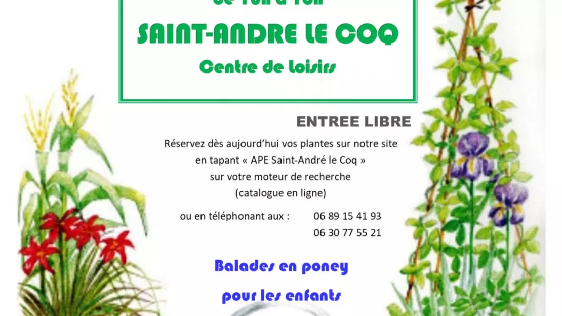Saint-André-Le-Co :Marché aux plants et aux fleurs de l'APE