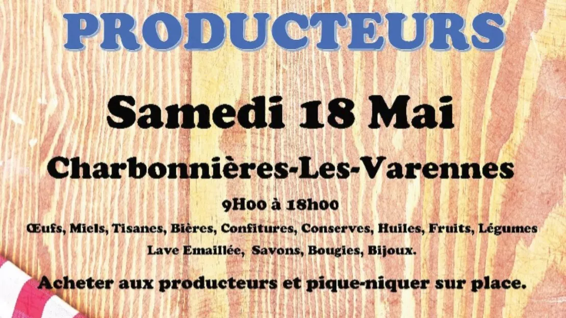 Charbonnieres Les Varennes :Marche producteurs et createurs du moulin d'edmond