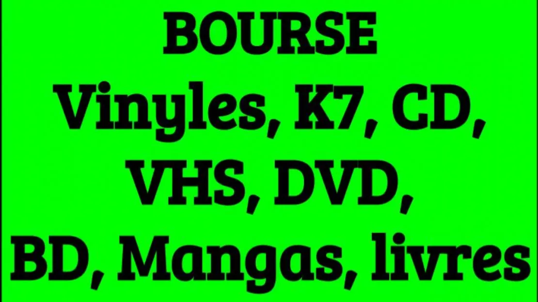 Bourse aux Vinyles, K7, CD, VHS, DVD, BD, Mangas et livres