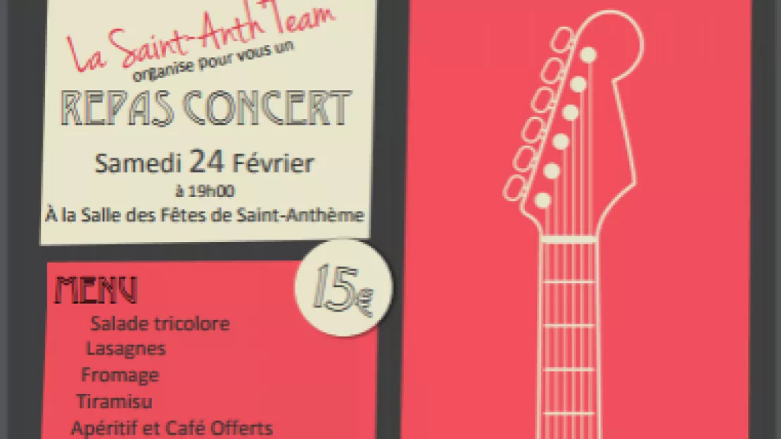 Saint-Anthème : Repas concert