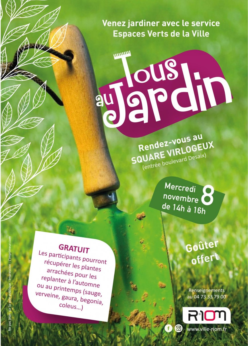 Riom : Tous au jardin - Agenda