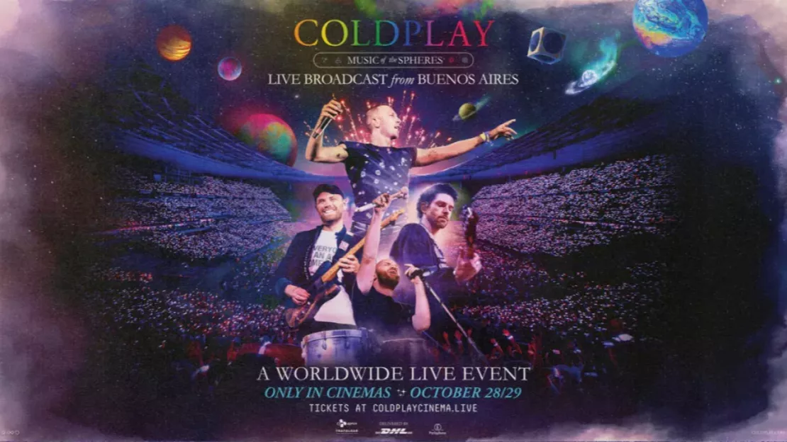 Coldplay  revient dans un film-concert le 19 et 23 avril prochain !