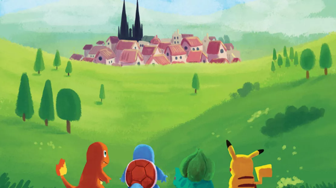Des Pokémons à l'honneur d'une affiche illustrant Clermont-Ferrand et le Puy-de-Dôme