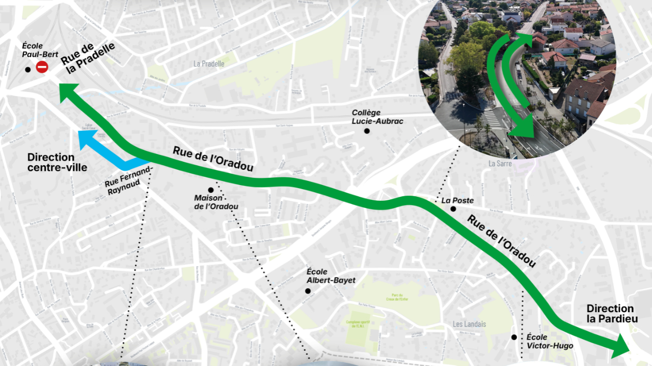 Clermont-Ferrand : la rue de l&rsquo;Oradou rouverte &agrave; la circulation dans les deux sens