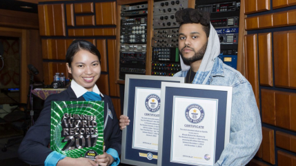 The Weeknd nommé "artiste le plus populaire au monde" par le Guinness World Records The Weeknd nommé "artiste le plus populaire au monde" par le Guinness World Records