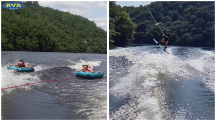 ESCAPADES EN AUVERGNE - Sur une bouée ou un wakeboard, on prend l'eau au lac des Fades (63) !